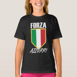Forza Azzurri Italien Flagga Soccer T Shirt