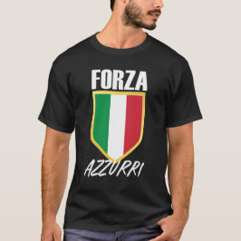 Forza Azzurri Italien Flagga Soccer T Shirt