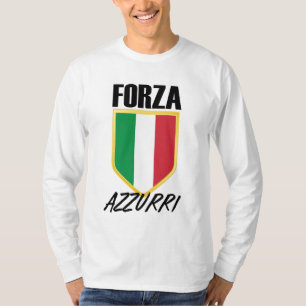 Forza Azzurri Italien Flagga Soccer T Shirt