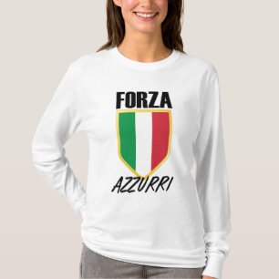 Forza Azzurri Italien Flagga Soccer T Shirt