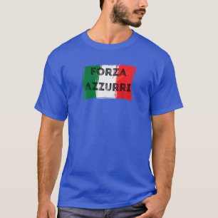 Forza Azzurri, Italien Football Soccer Italia Flag T Shirt
