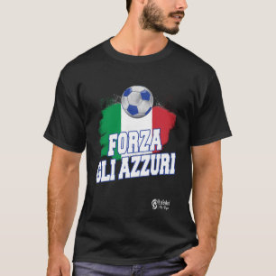 Forza Gli Azzuri Version 1 Black T Shirt