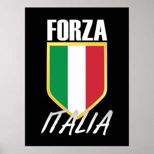 Forza Italia Italia Italia Flagga Soccer Poster