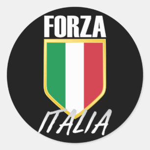Forza Italia Italia Italia Flagga Soccer Runt Klistermärke