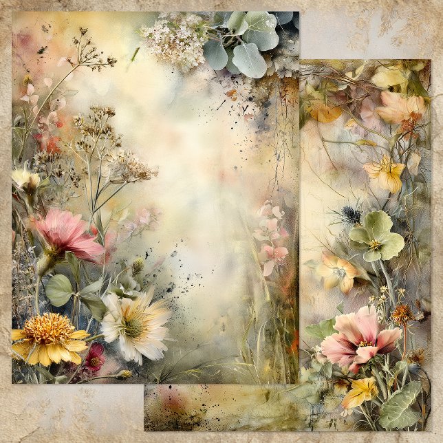 FÖRZAFFRAD TRÄDGÅRD JOURNAL KLIPPBOK PAPPER (ENCHANTED GARDEN JOURNAL SCRAPBOOK PAPER)