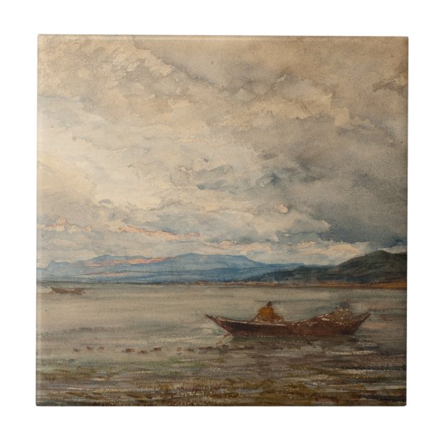 Fos, Environs De Martigues - Félix Ziem Kakelplatta (Framsidan)