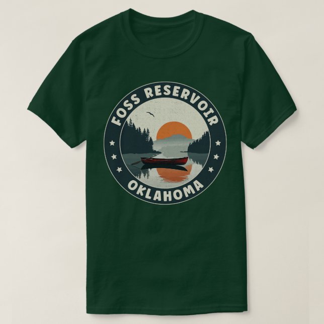 Foss Reservoir Oklahoma Sunset T Shirt (Design framsida)