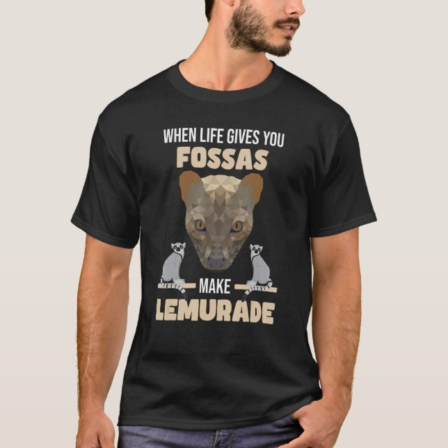 Fossa Hunting Lemurs Carnivore Fossa Graphic Madag T Shirt (Framsida)