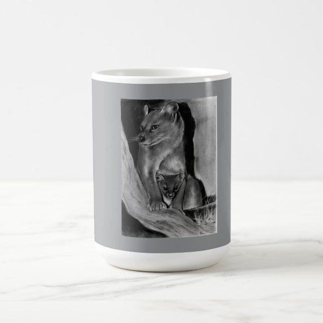 Fossa (katt) kaffemugg (Center)