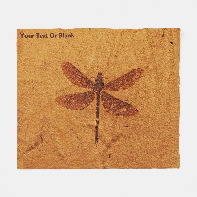 Fossil Damselflyga Fleecefilt (Framsidan (Horisontell))