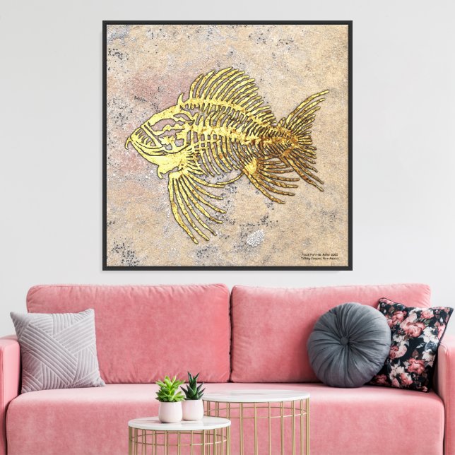 Fossil Fish Skriv ut Canvastryck (Insitu (Vardagsrum))