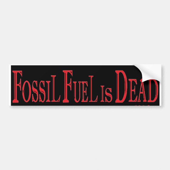 Fossil- Fuel är död Bildekal (Framsidan)