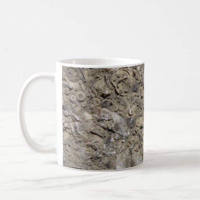 Fossil Hash Kalkstensutskrift Kaffemugg (Vänster)