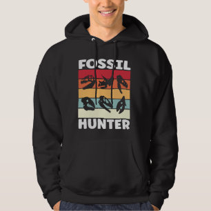 Fossil Hunter Paleontolog Prehistorisk Hoodie