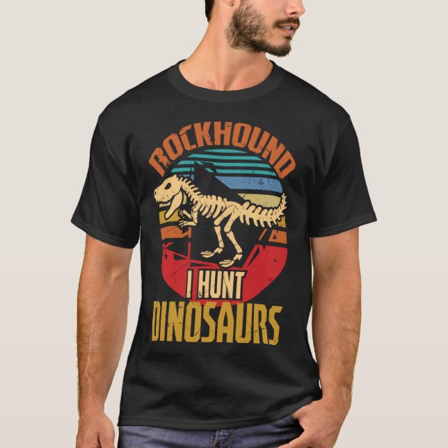 Fossil Hunting Dinosaurs Archeologists Archeologis T Shirt (Framsida)