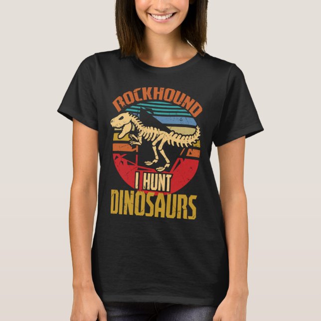 Fossil Hunting Dinosaurs Archeology Archeologists T Shirt (Framsida)