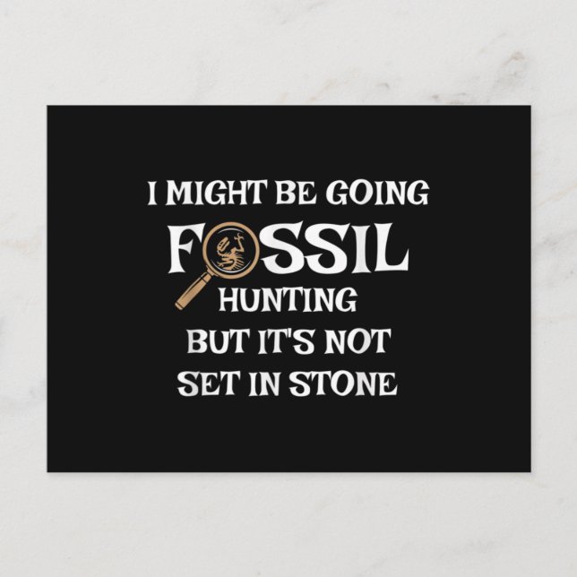 Fossil Hunting , for Paleontologists & Geologist . Vykort (Framsida)