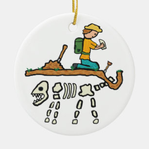 Fossil Hunting Julgransprydnad Keramik