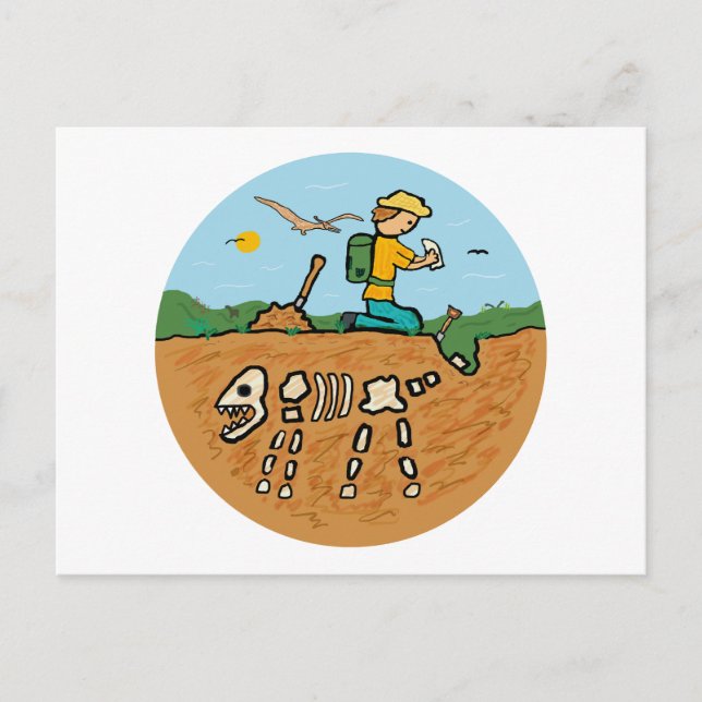 Fossil Hunting Vykort (Framsida)