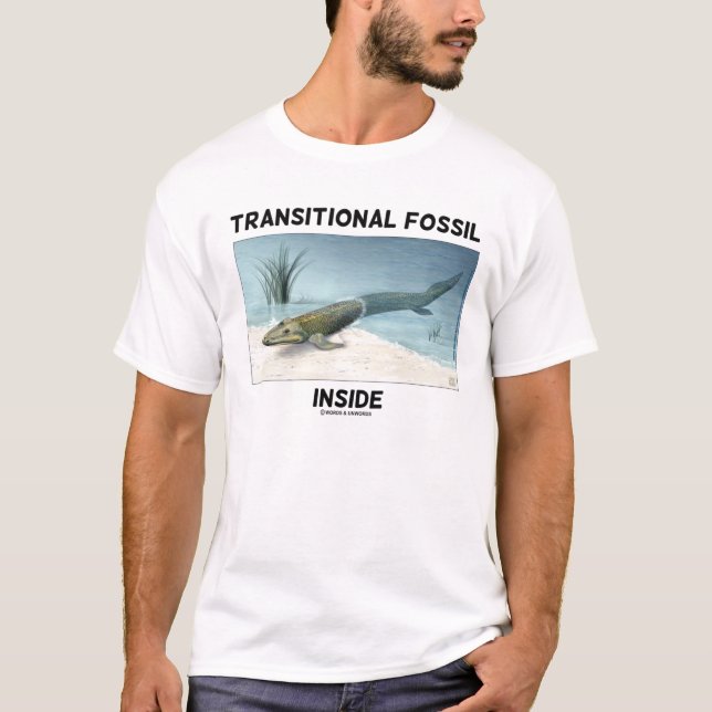 Fossil i Tiktaalik rosaea T Shirt (Framsida)