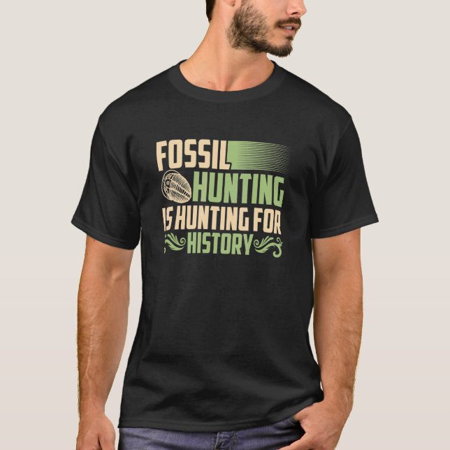 Fossil jakt på historijägare t shirt (Framsida)
