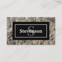 Fossil Limestone Sten med ditt namn och Monogram