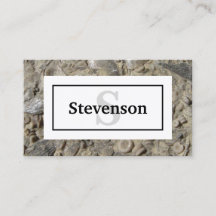 Fossil Limestone Sten med ditt namn och Monogram