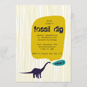 Fossil- pik inbjudningar