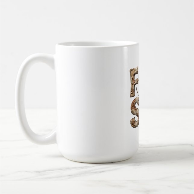 Fossil Roligt 40-årspresent Paleontologi Dinos Kaffemugg (Vänster)
