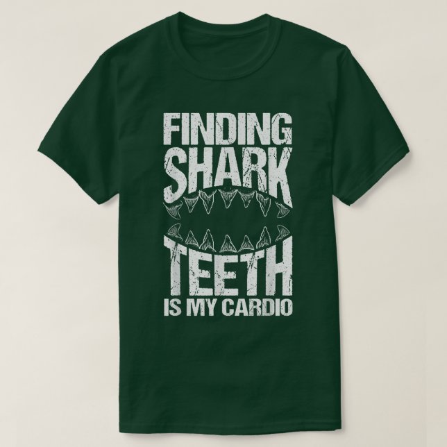 Fossil Tooth Hunter & Shark Teeth Samling T Shirt (Design framsida)