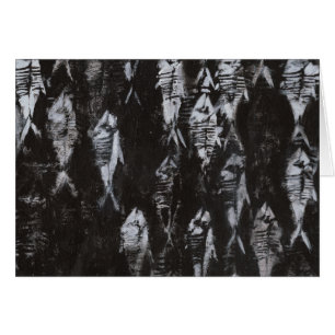 Fossil White Fish on Black Background Hälsningskort