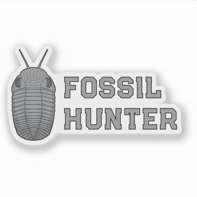 Fossiljägare Trilobit Klistermärken (Framsida)