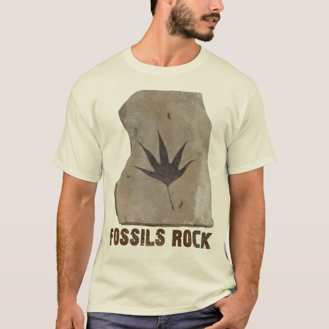 Fossilsten för Paleontologists och geologer T Shirt (Framsida)