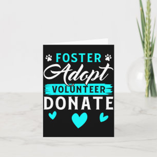 Foster Adoptera Frivilligarbete Donera Roligt Djur Kort