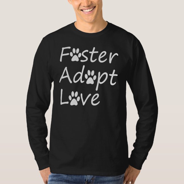 Foster antar Hund och katt-Räddingen Kärlek T Shirt (Framsida)