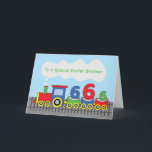 Foster Brother 6e Birthday Colorful Tåg Track Kort<br><div class="desc">Som förberedelse inför den kommande sexårsjubileum som din fosterbror snart kommer att ha är det första steget du bör ta att beställa en kopia av detta kort som du kan använda att ta emot på ett roligt sätt. Ljusa färger på detta kort kommer att bli ännu ljusare i sin lycklig-dag....</div>