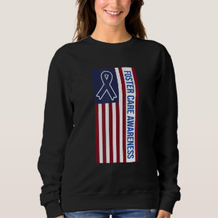 Foster Care Awareness USA flagga Kids Foster Paran T Shirt