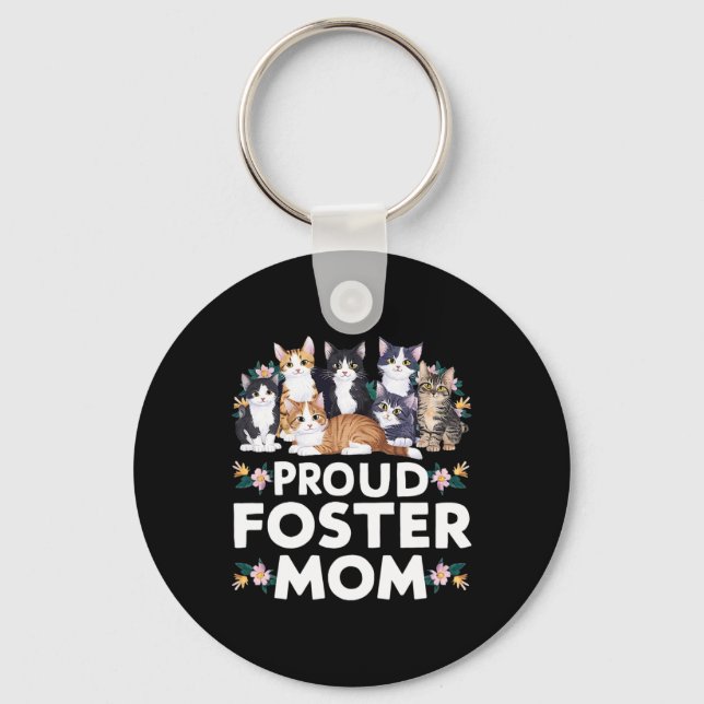 Foster Cat adoptera Proud Foster Mamma Nyckelring (Framsida)