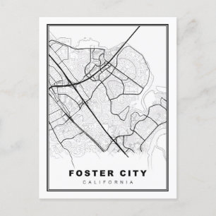 Foster City Karta Helg Vykort