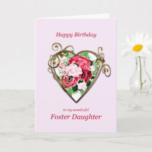 Foster Dotter Birthday Antique Paated Ro Kort
