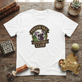 Foster Fail Livstidsmedlem – Retro Dog Rescue T Shirt