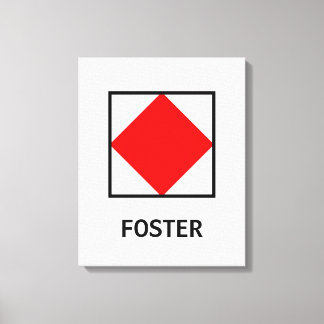 Foster Family Namn Nautical Flagga Canvastryck