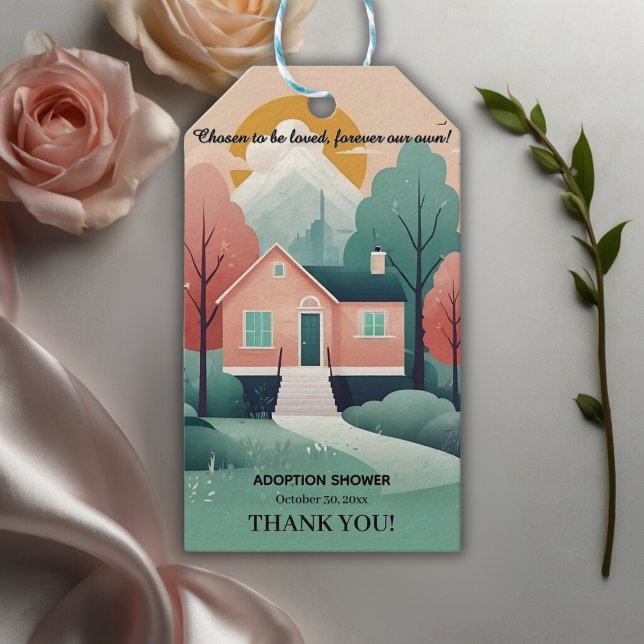 Foster för snabb och modern adoption för hemmet in presentetikett (Skapare uppladdad)