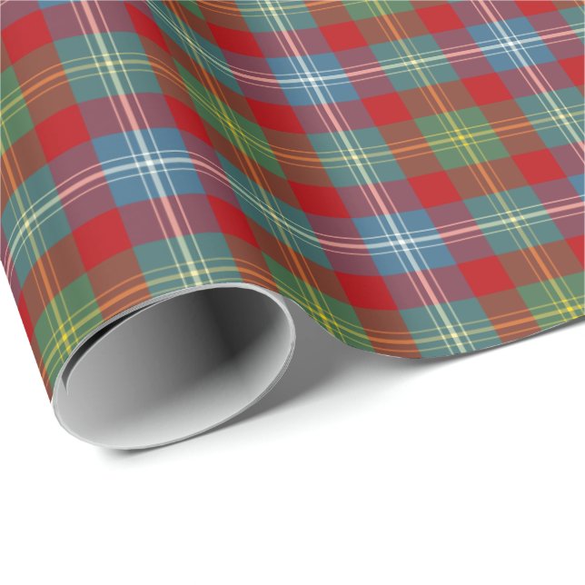 Foster Klan Ancient Tartan Presentpapper (Rullad Hörn)
