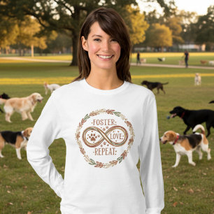 Foster Love Repeat Infinity Krans Hundmamma T Shirt