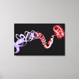 Foster med en navelsträng som göras av DNA, Canvastryck