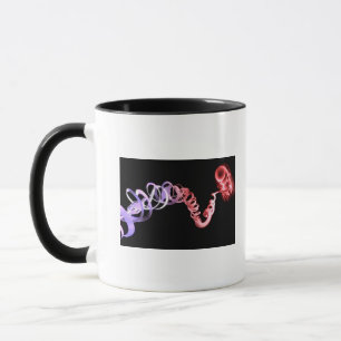 Foster med en navelsträng som göras av DNA, Mugg
