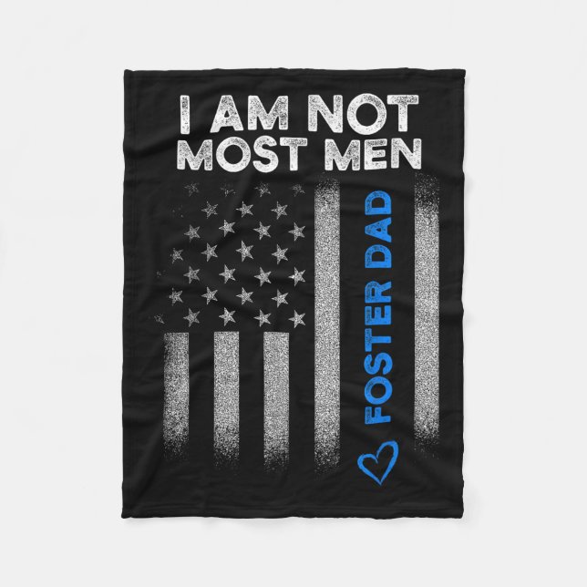 Foster Parent Dad Most Men Foster Care  Fleecefilt (Framsidan)