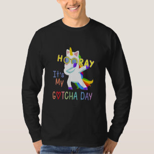 fosterbarnadoption Hurra Det är min Gotcha-dag T Shirt