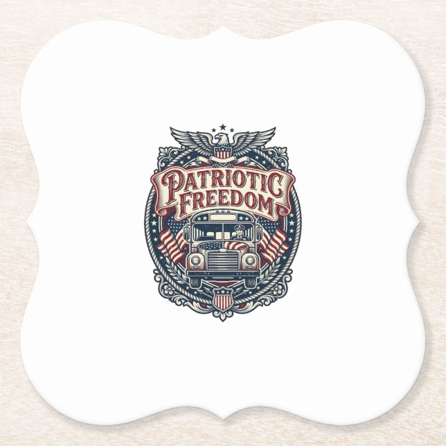 Fosterbusförare med patriotism underlägg papper (Framsida)
